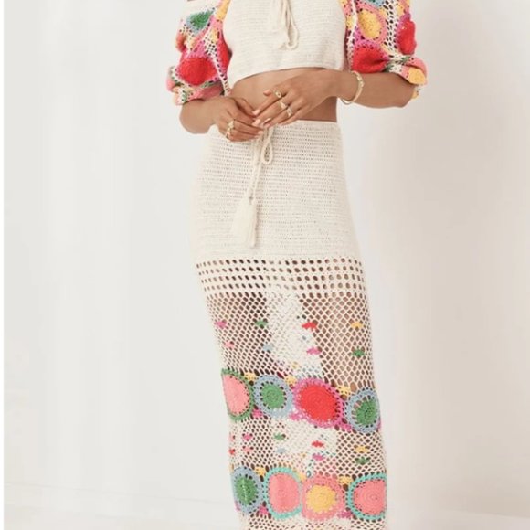 LET THE SUNSHINE IN CROCHET SKIRT Rainbow - Picture 4 of 9